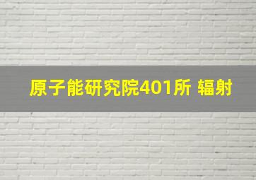 原子能研究院401所 辐射